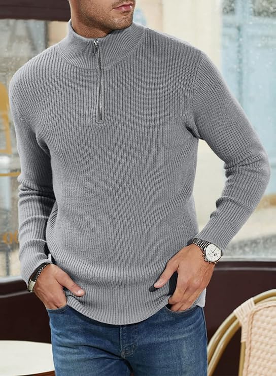 Trenton | Men's Italian Half-Zip Sweater