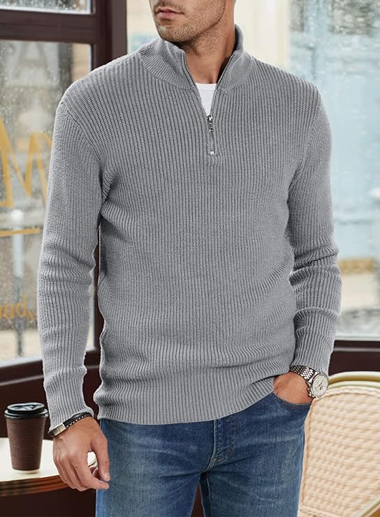 Trenton | Men's Italian Half-Zip Sweater