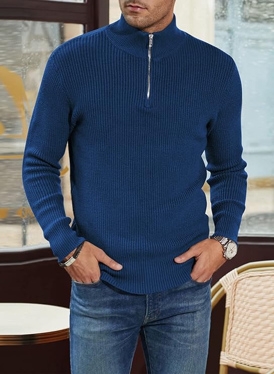Trenton | Men's Italian Half-Zip Sweater