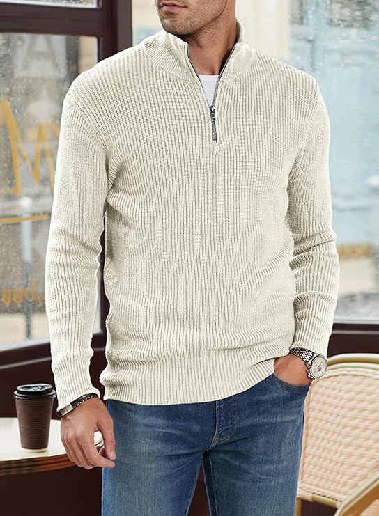 Trenton | Men's Italian Half-Zip Sweater