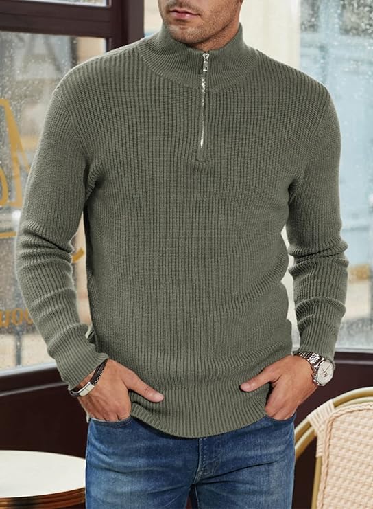 Trenton | Men's Italian Half-Zip Sweater