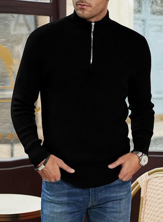 Trenton | Men's Italian Half-Zip Sweater