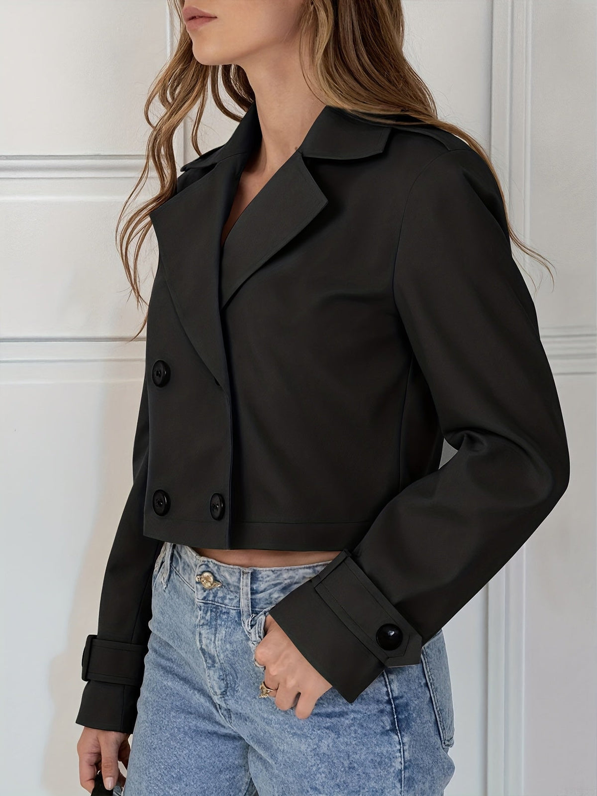 Wren | Women's Brown Tailored Pea Coat