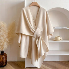 Vivian Cape Coat Women – Elegant Winter Poncho Windbreaker in Soft & Warm Microfibers