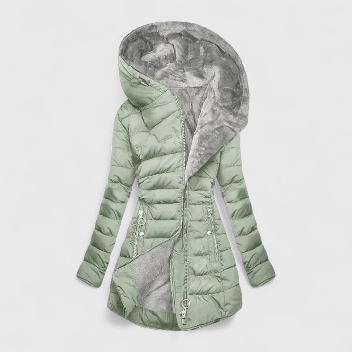 Emily | Womens Faux Fur Hooded Puffer Parka Jacket
