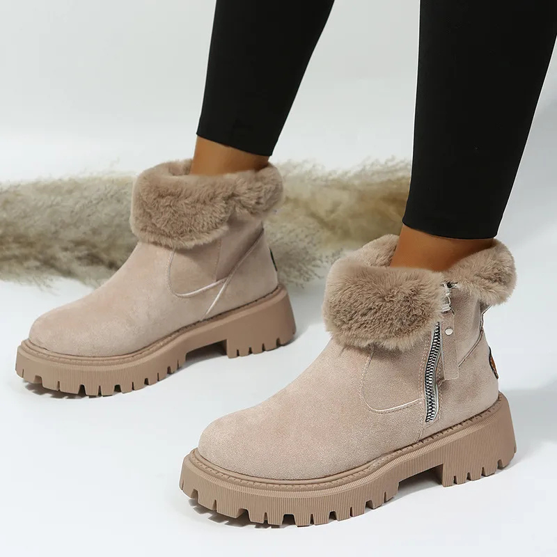 Primrose | Women's Faux Fur Platform Lug Sole Ankle Boots