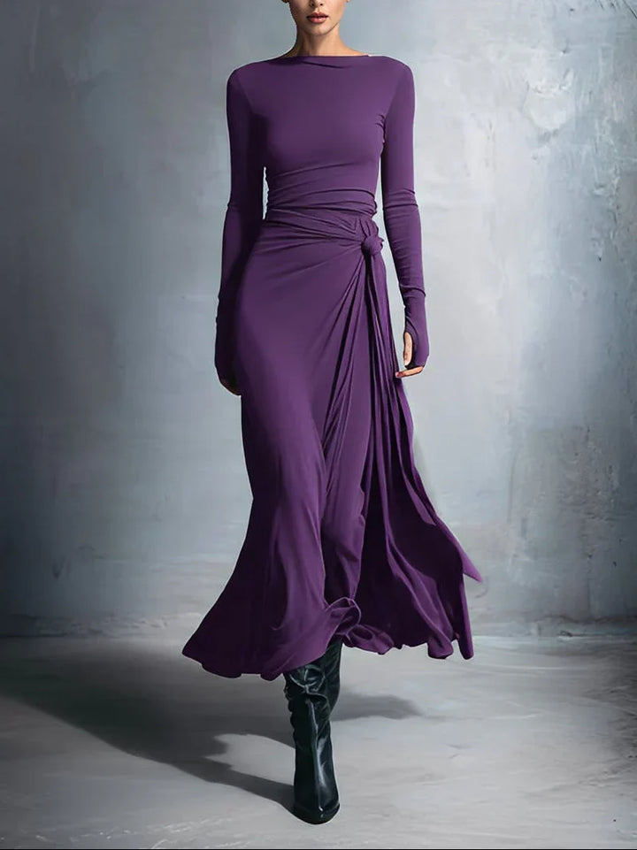 Naiara ❘ Robe longue à nœud latéral