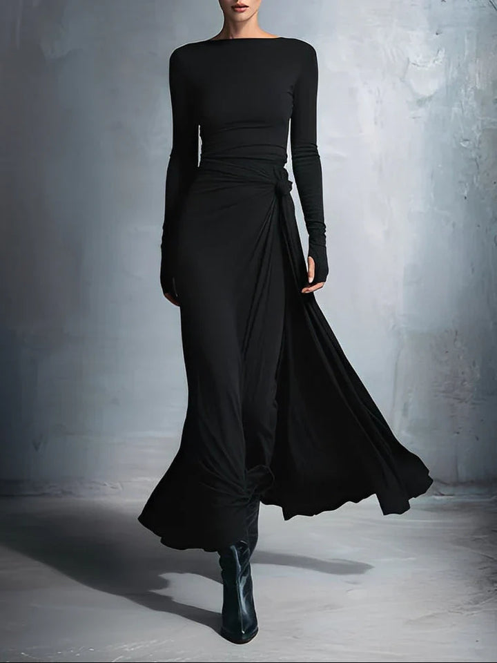 Naiara ❘ Robe longue à nœud latéral