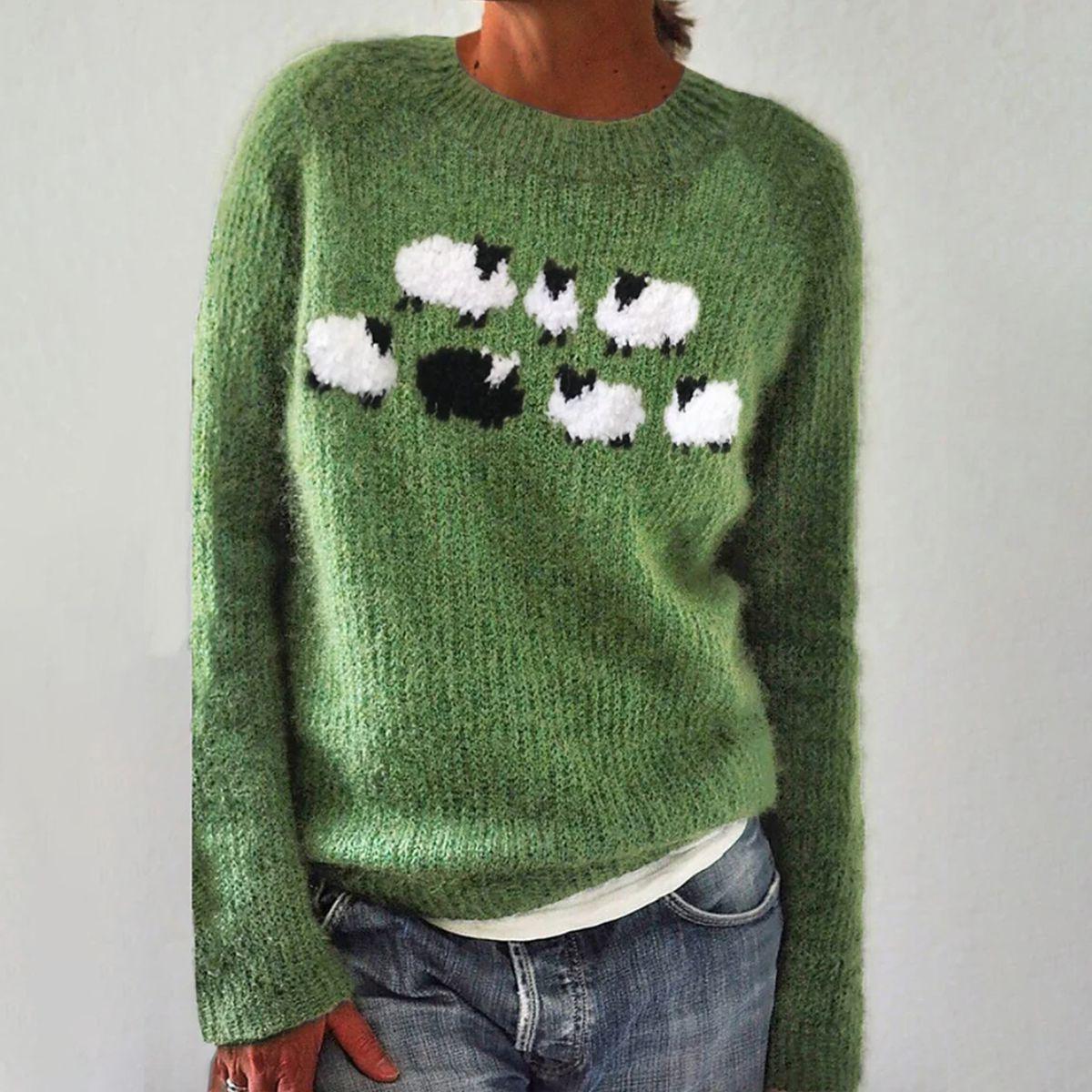Ariane | Women's Relaxed Fit Crew Neck Knit Sweater