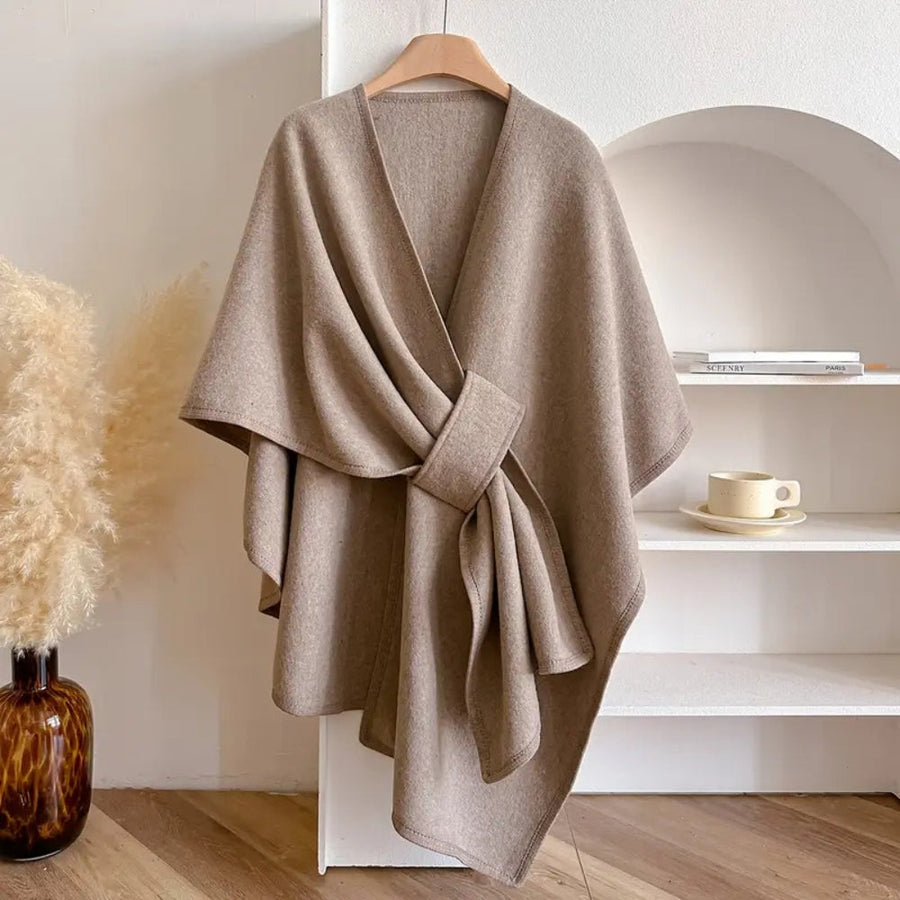 Vivian Cape Coat Women – Elegant Winter Poncho Windbreaker in Soft & Warm Microfibers