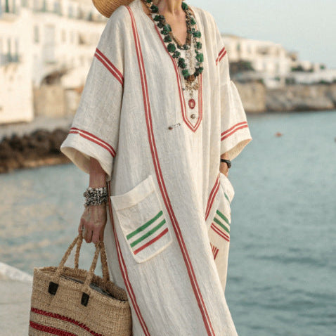 Robe Caftan "Mathilde" – Riviera Éclatante