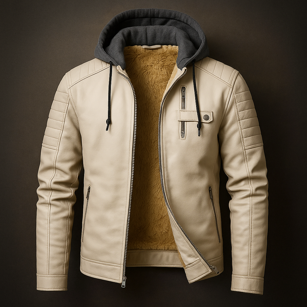 Toby | Hooded Leather Jacket