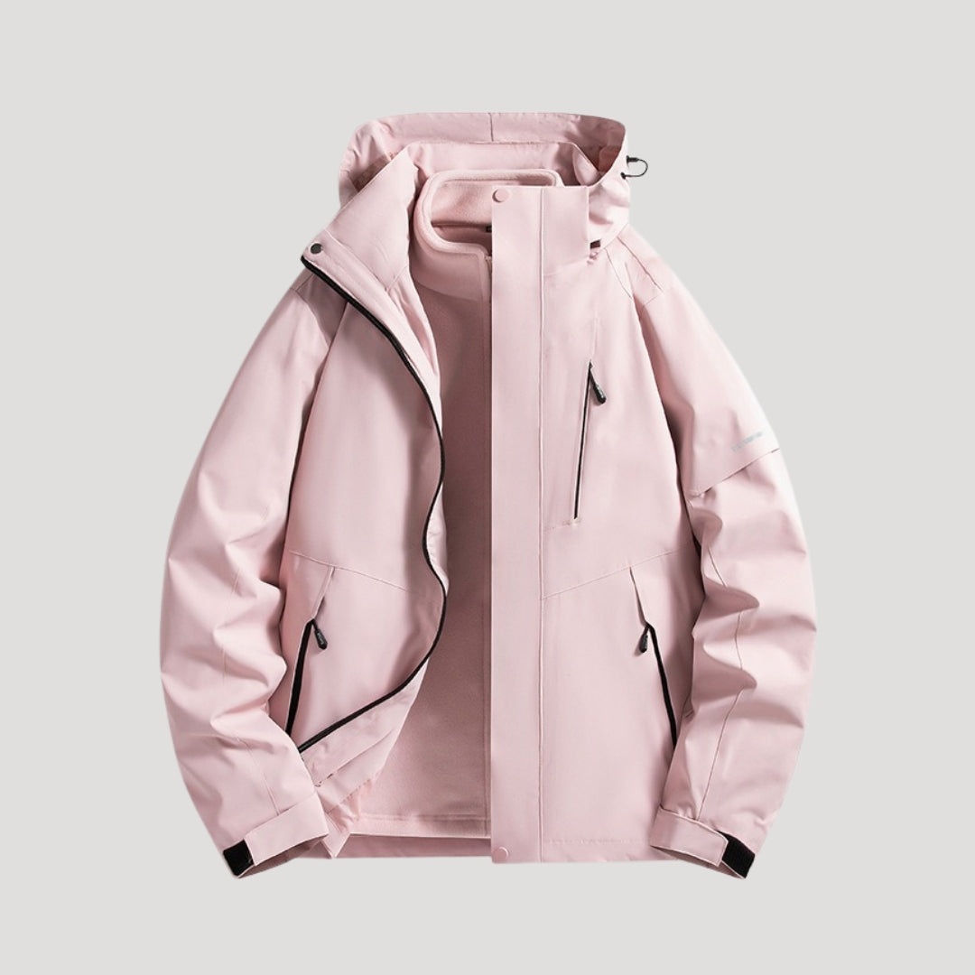 Sophie | Womens Waterproof Fleece Lined Hooded Rain Jacket