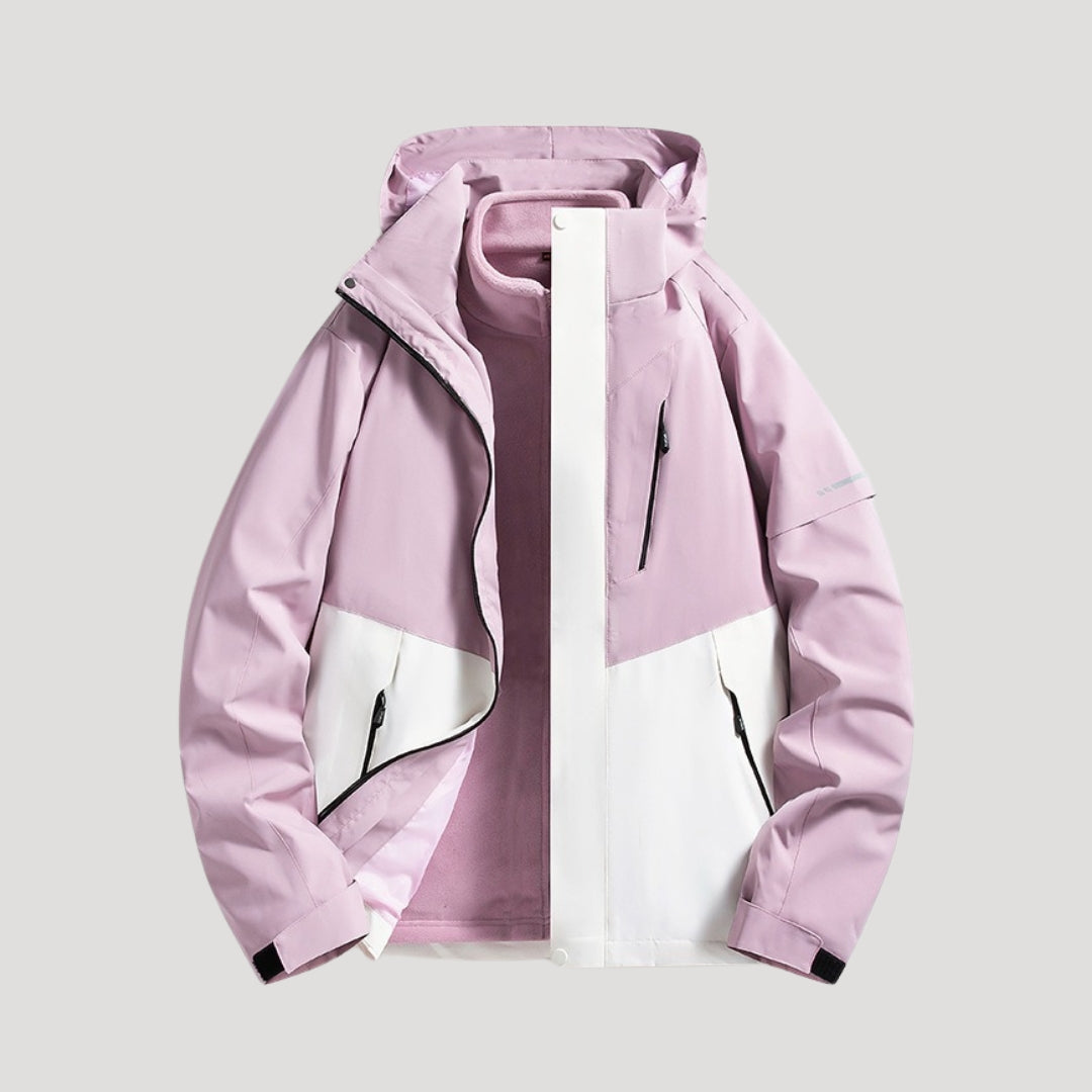 Sophie | Womens Waterproof Fleece Lined Hooded Rain Jacket