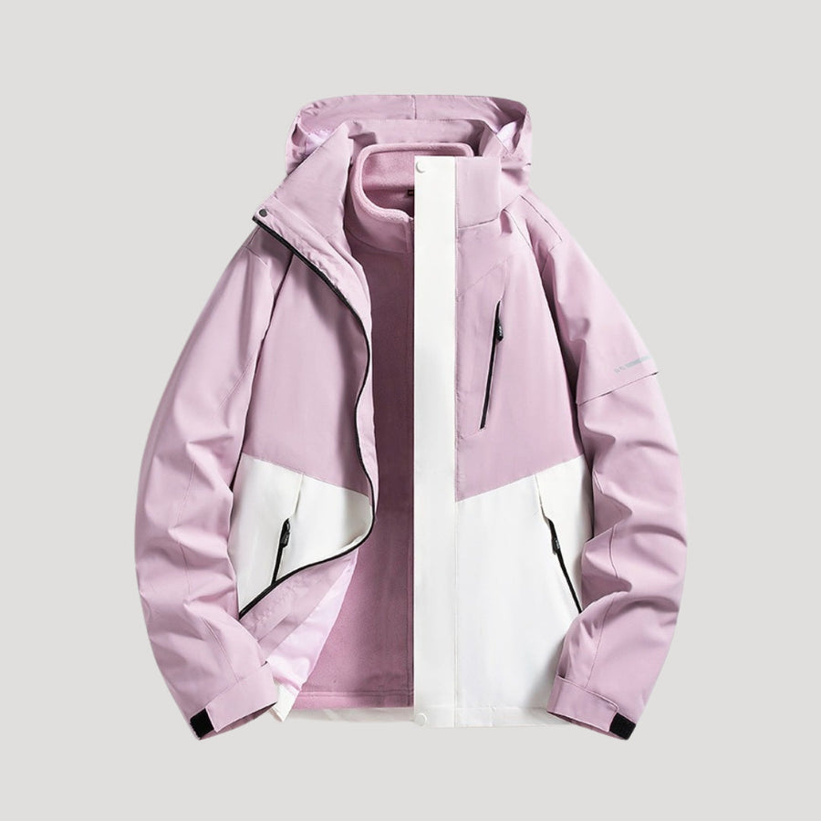 Sophie | Womens Waterproof Fleece Lined Hooded Rain Jacket