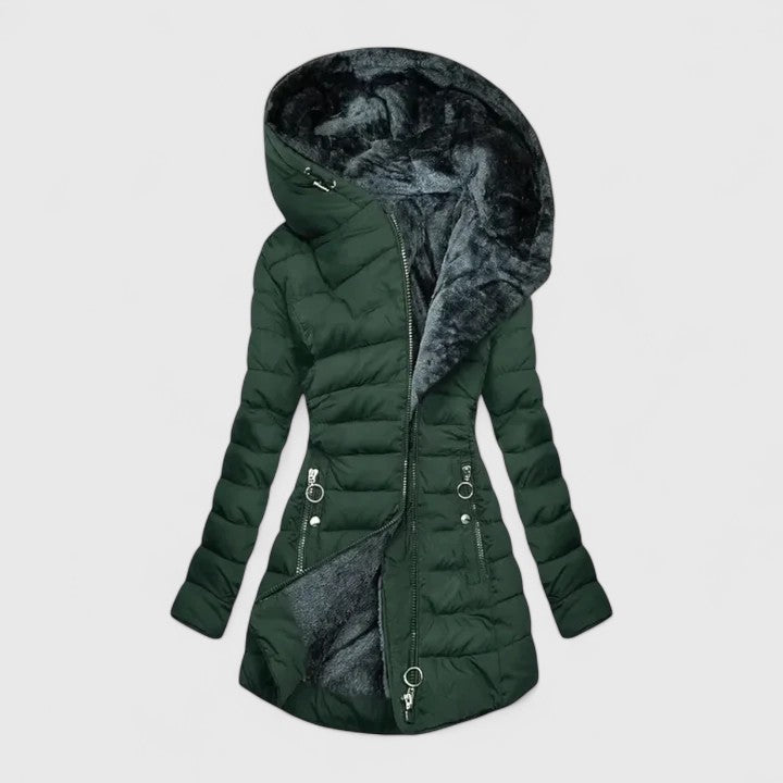 Emily | Womens Faux Fur Hooded Puffer Parka Jacket