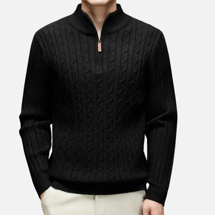 Nolan | Men's Half-Zip Polo Sweater
