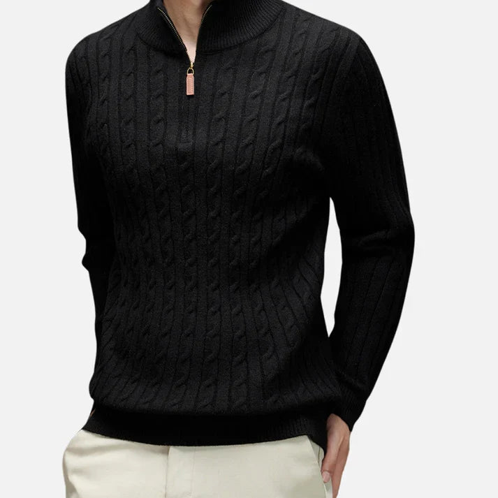 Nolan | Men's Half-Zip Polo Sweater