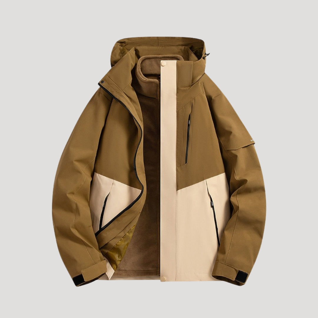 Sophie | Womens Waterproof Fleece Lined Hooded Rain Jacket