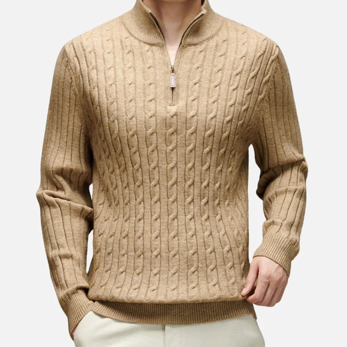 Nolan | Men's Half-Zip Polo Sweater
