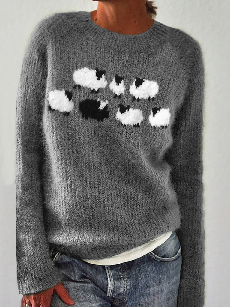 Ariane | Women's Relaxed Fit Crew Neck Knit Sweater