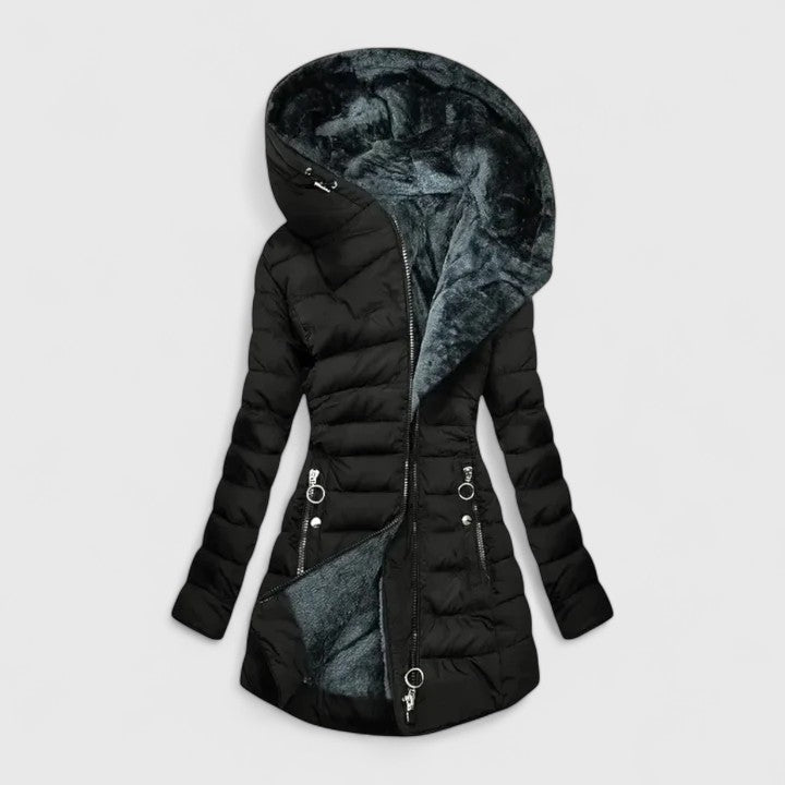 Emily | Womens Faux Fur Hooded Puffer Parka Jacket