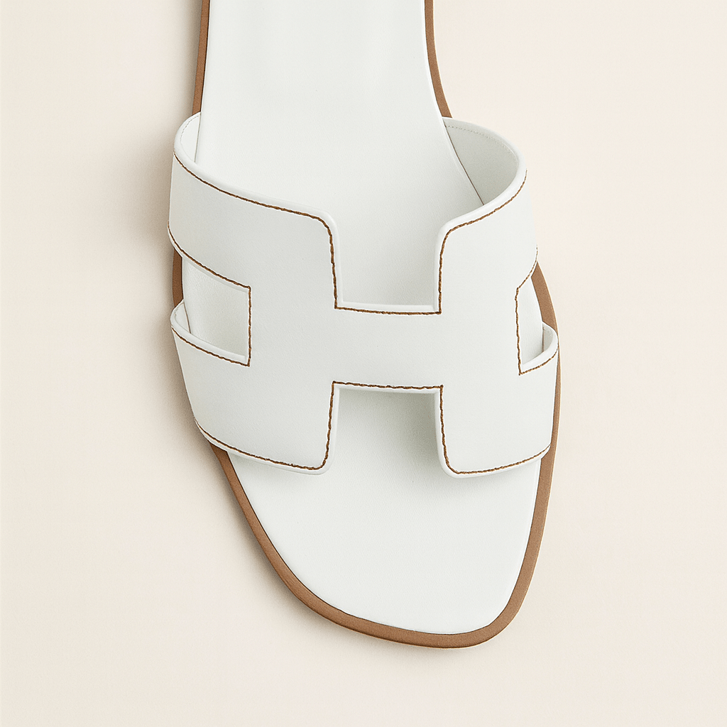 Rosetta | Women's Cut-Out Leather Buckle Comfortable Slides