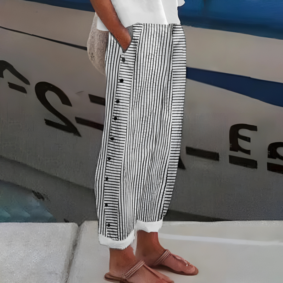 Tehao - Pantalon rayé