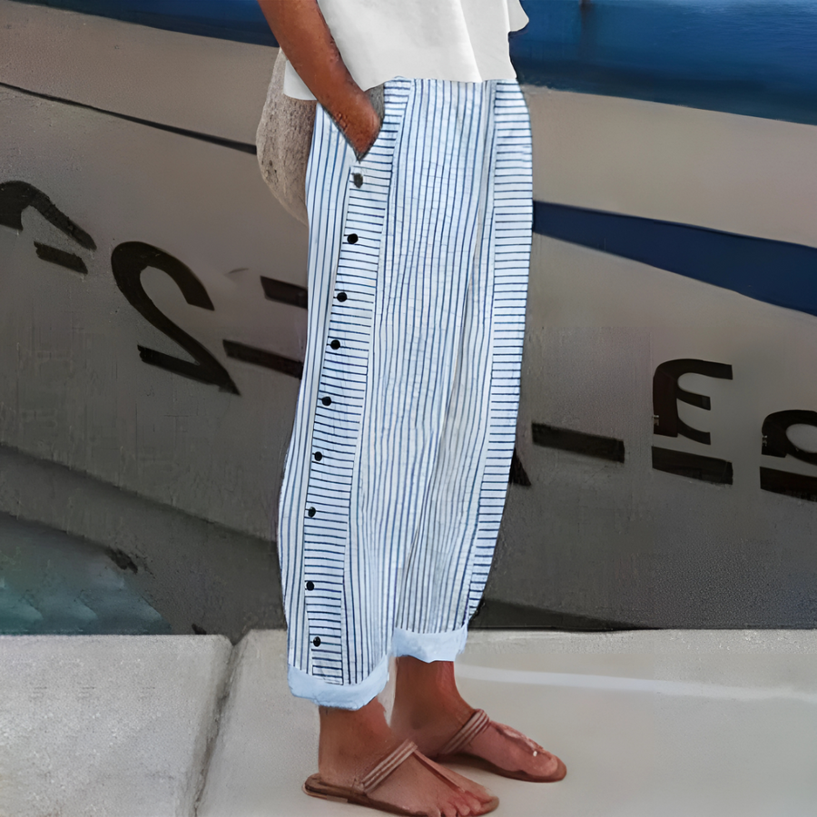 Tehao - Pantalon rayé