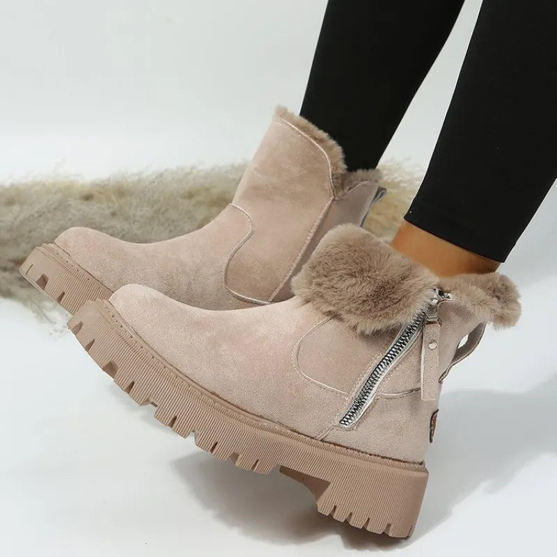 Primrose | Women's Faux Fur Platform Lug Sole Ankle Boots