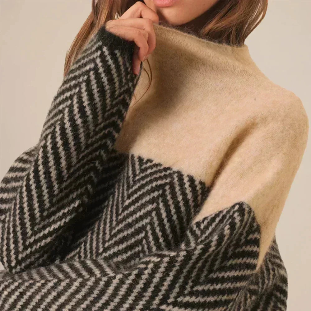 Wren | Chevron Turtleneck Sweater
