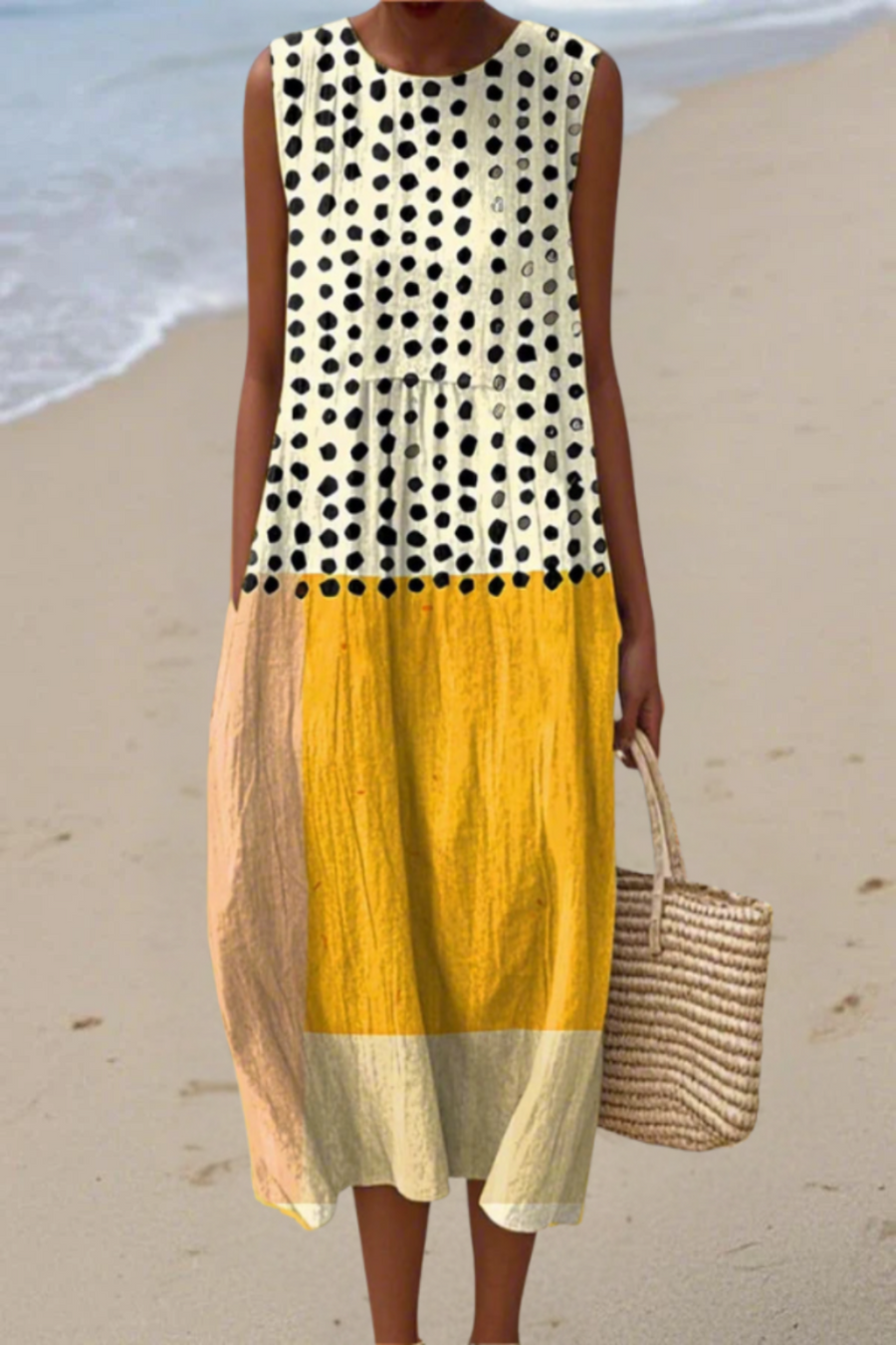 Leah | Polka Midi Dress