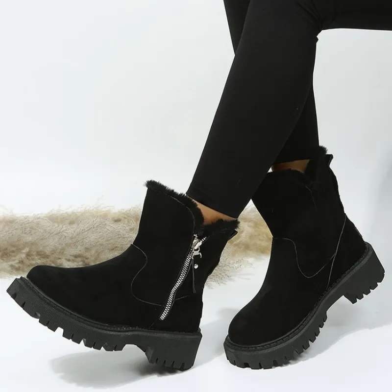 Primrose | Women's Faux Fur Platform Lug Sole Ankle Boots