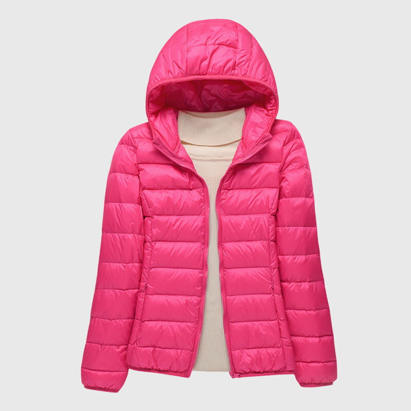Grace | Womens Lightweight Hooded Puffer Jacket Packable