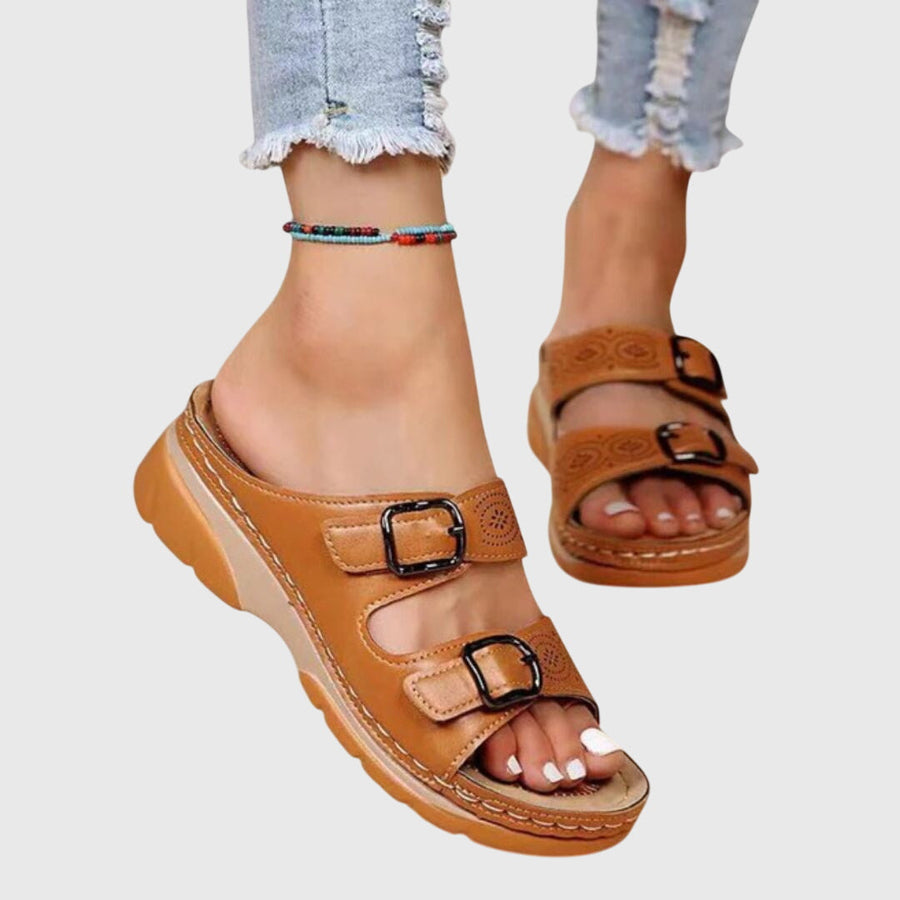 Olivia™ | Sandales en cuir orthopédique