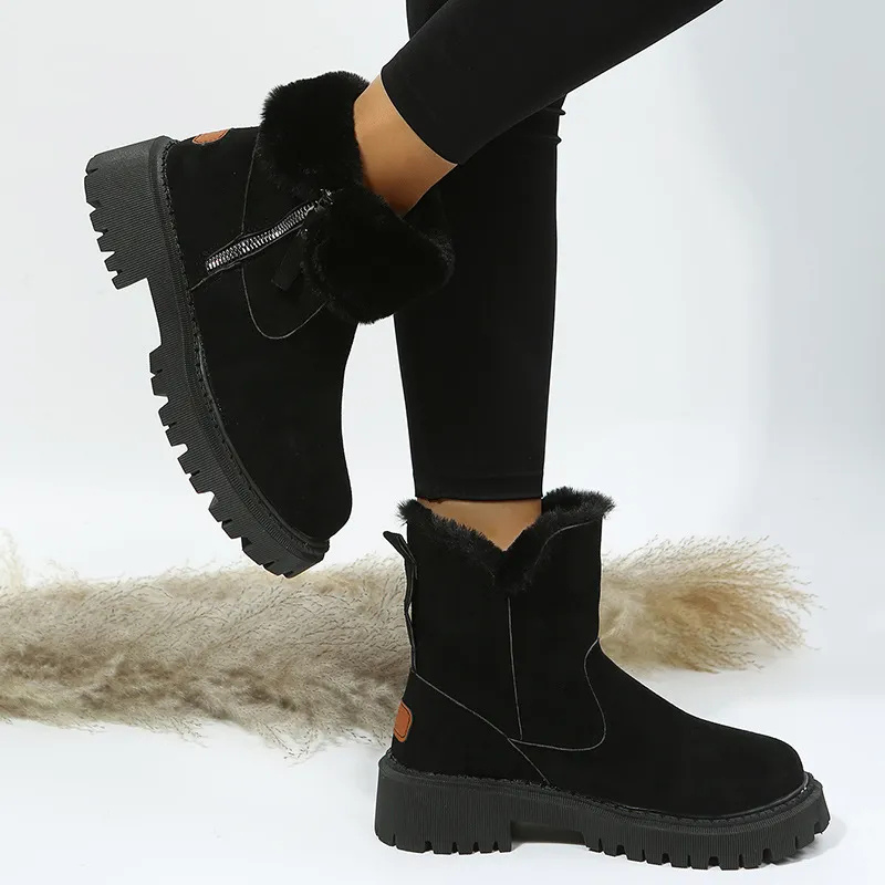 Primrose | Women's Faux Fur Platform Lug Sole Ankle Boots