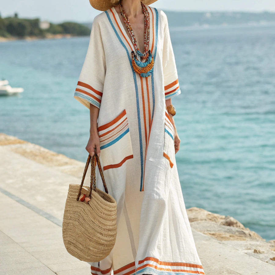 Robe Caftan "Raphaëlle" – Été à Hvar