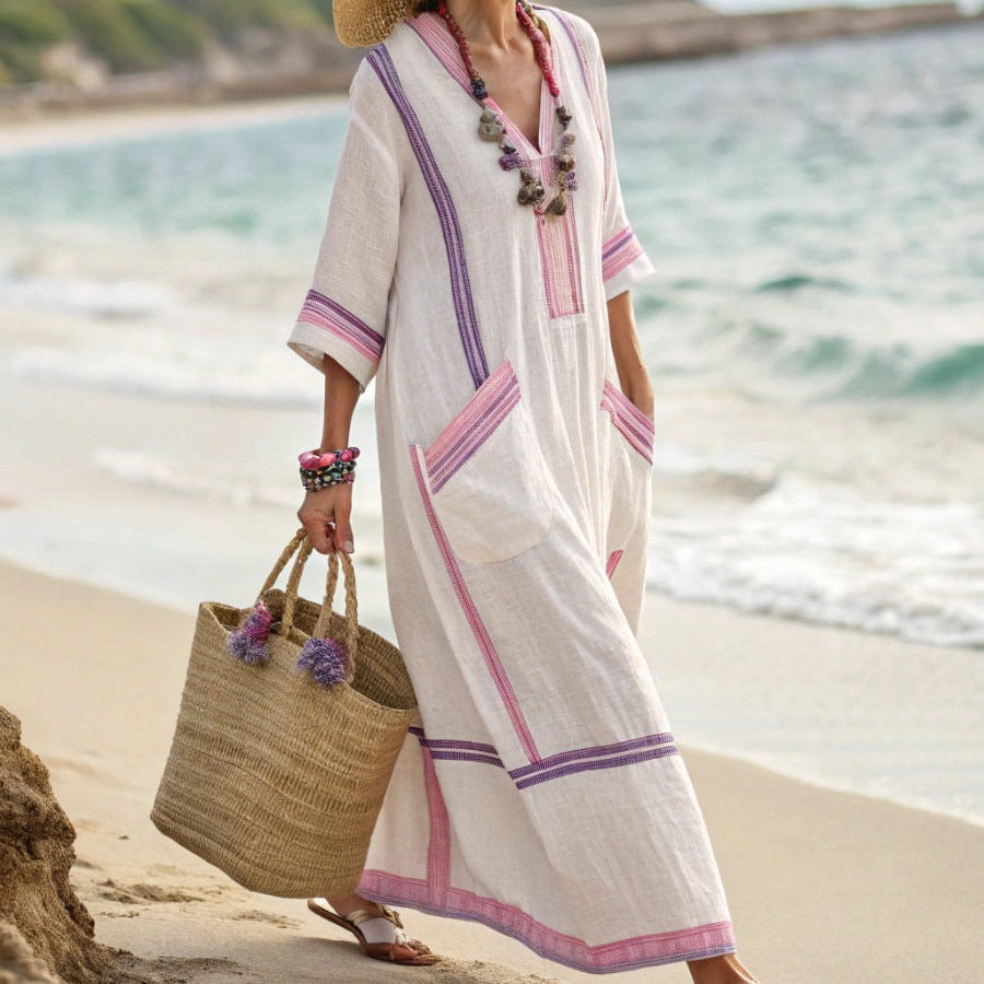Robe Caftan "Victoire" – Élégance Intemporelle