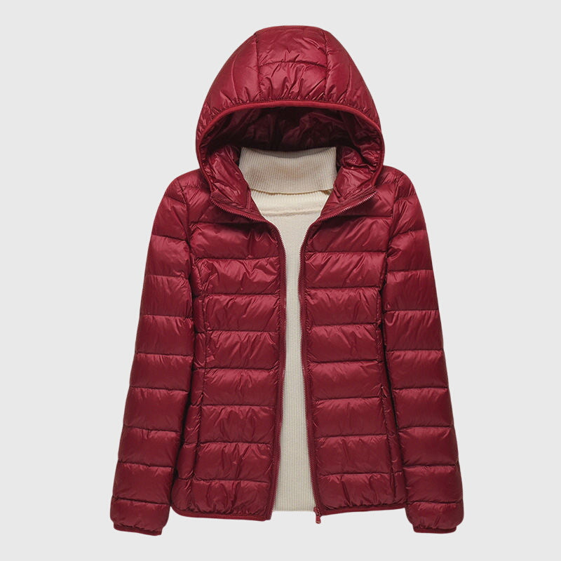 Grace | Womens Lightweight Hooded Puffer Jacket Packable