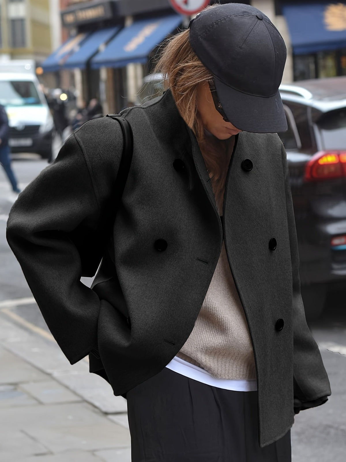 Marlowe | Women's Wool Stand Collar Pea Coat
