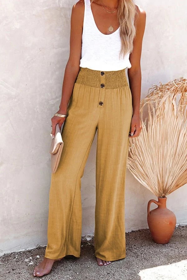 Kaweka - Pantalon décontracté à taille haute