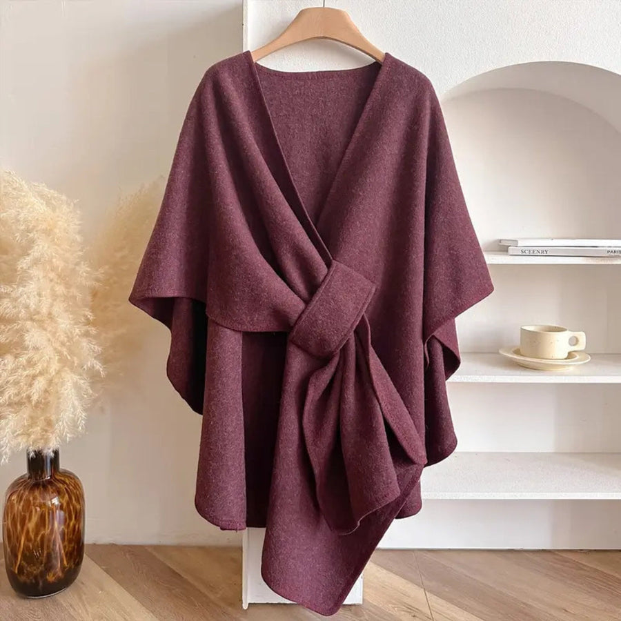 Vivian Cape Coat Women – Elegant Winter Poncho Windbreaker in Soft & Warm Microfibers