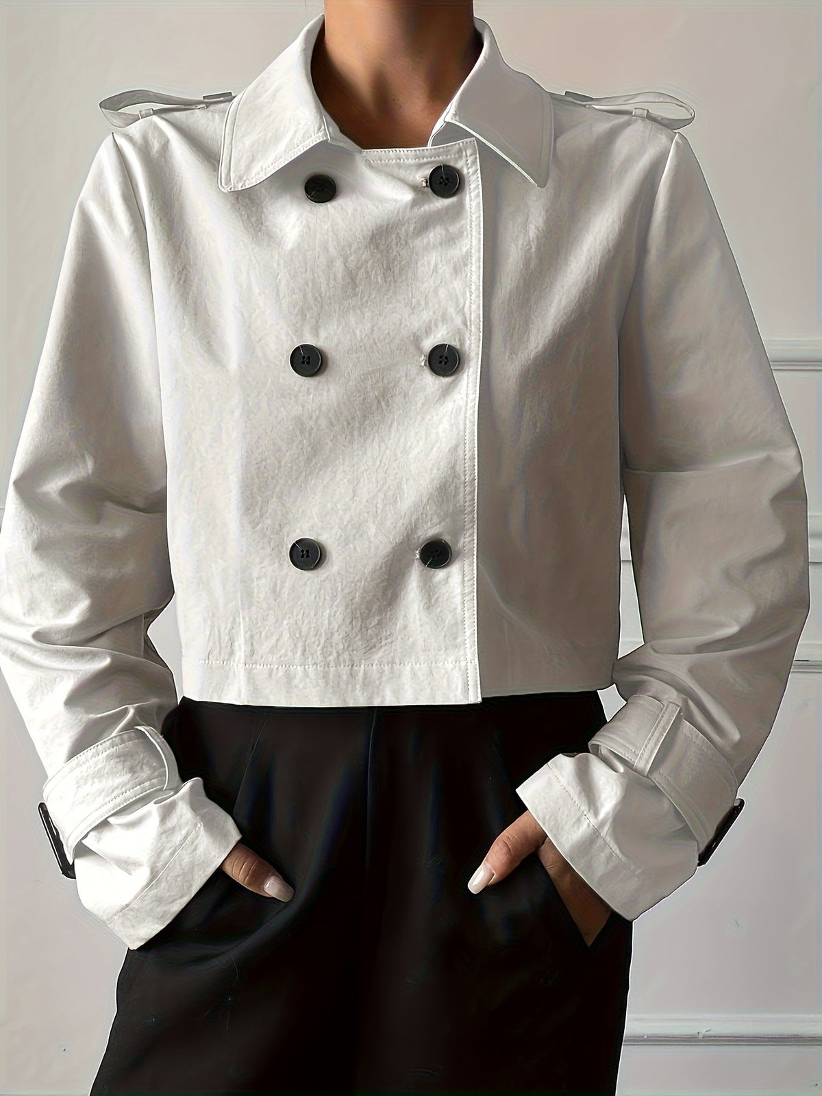 Josephine | Women's Khaki Twill Pea Coat