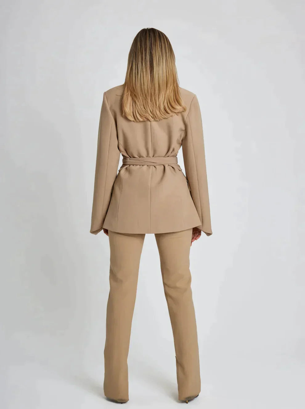 Verity | Women's Tie Waist Wide Sleeve Tailored Blazer