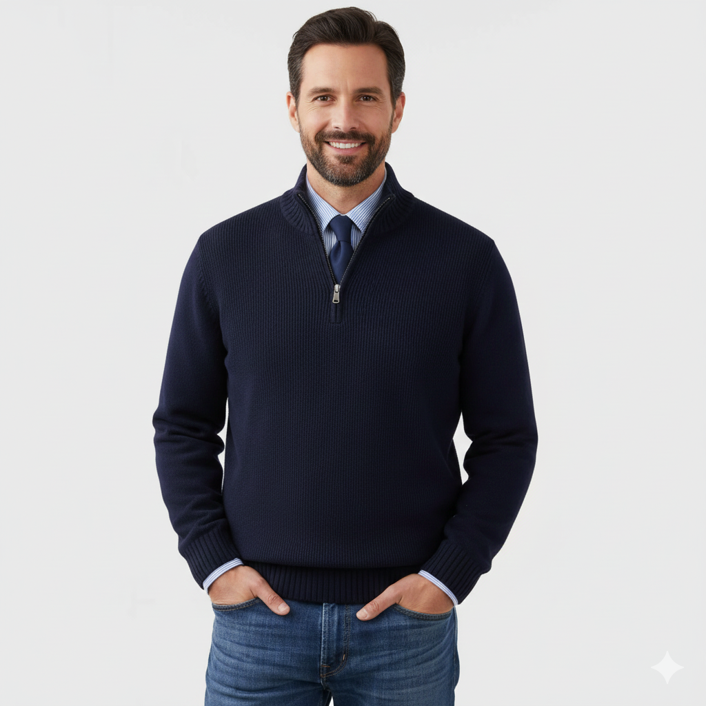 Brad | Men's Quarter-Zip Sweater