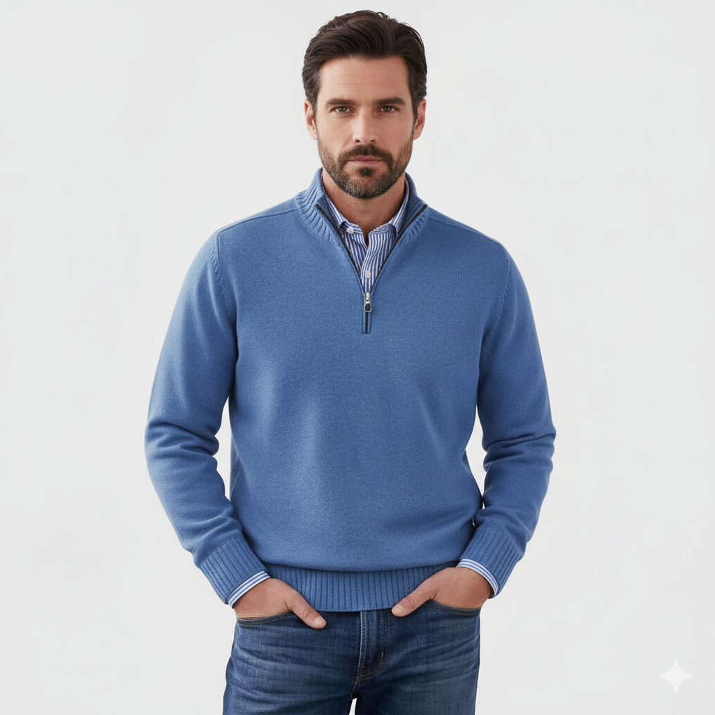 Brad | Men's Quarter-Zip Sweater