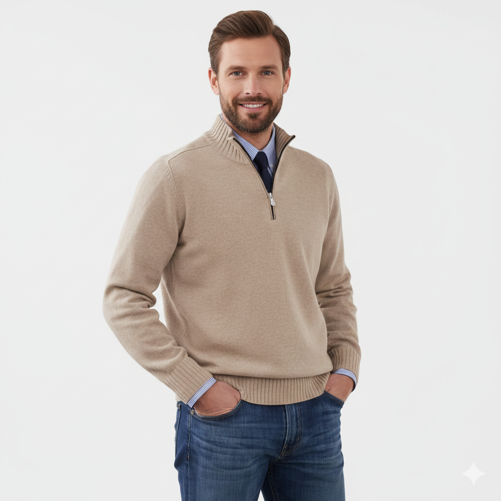 Brad | Men's Quarter-Zip Sweater