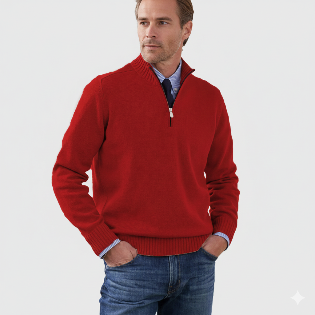 Brad | Men's Quarter-Zip Sweater