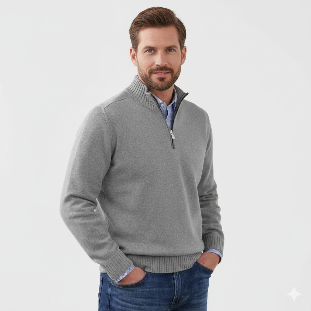 Brad | Men's Quarter-Zip Sweater