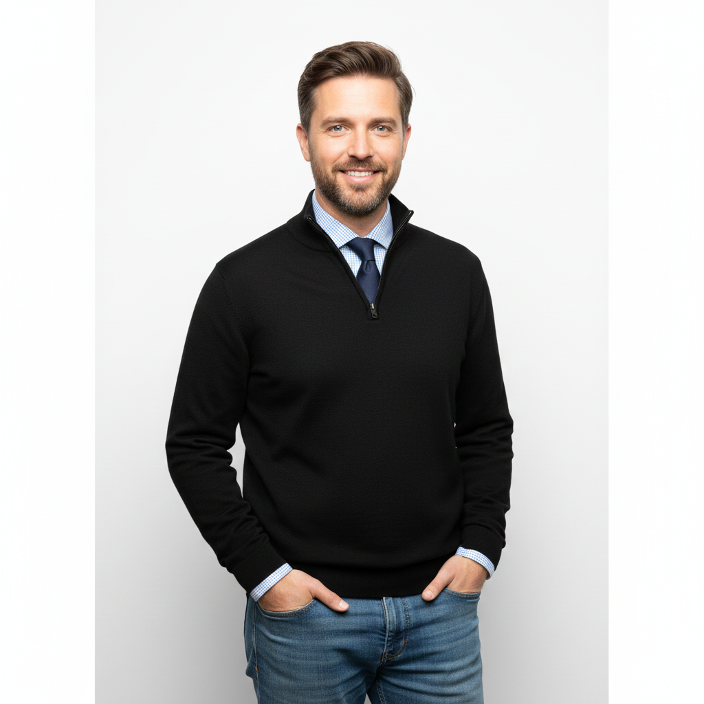 Brad | Men's Quarter-Zip Sweater